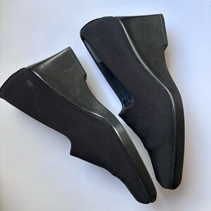 Stuart Weitzman Black Wedge Heel Shoes